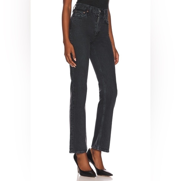 Agolde High Rise Vintage Bootcut Jean in Percolate Black - Picture 2 of 14